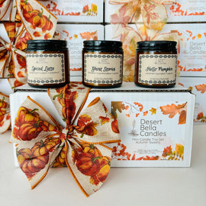 Fall candle trio sets