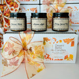 Autumn vibes fall candle trio set